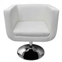 Helloshop26 Fauteuil lounge réglable - Blanc