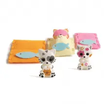Tomy Fuzzikins Cat Family