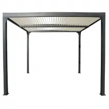 Pergola bioclimatique 10.80m² gris anthracite - per3630biw - HABRITA