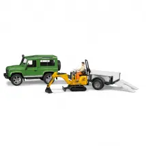 BRUDER Land Rover Defender avec Remorque