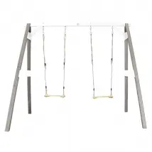 AXI Portique bois gris/blanc 2 agrès