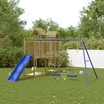 vidaXL Aire de jeux en bois de pin imprégné
