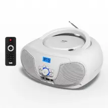 WE Lecteur CD Portable Blanc