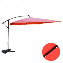 Parasol LED déporté carré SOLENZARA