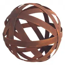 Jardinex Boule Métal Ajourée - Rouille 30 cm