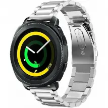 Bracelet Acier Stainless Lux + Outil pour Garmin Forerunner 255 Music - Gris