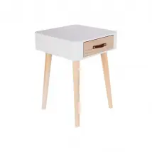 The Home Deco Factory Chevet Scandinave Blanc