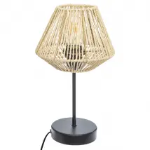 Atmosphera Lampe à poser effet corde Jily - Beige naturel