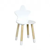 Chaise enfant en bois étoile - Blanc