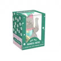 Mon mini maneki-neko argenté : le célèbre chat porte-bonheur japonais : coffret