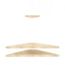 Decorotika Mensi - Meuble TV d'angle mural - MDF - 3 pièces