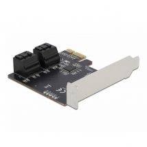 DeLock Carte Contrôleur PCI Express vers 4 ports SATA 6 Gbps Low Profile