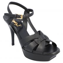 Saint Laurent Tribute Platform Sandalen Zwart