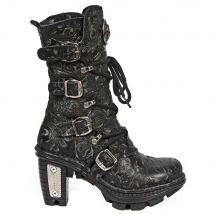 New Rock dames bloemen gotische leren laarzen - NEOTR005-S25