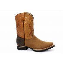Grinders Tan halfhoge cowboy leren laarzen - El Paso