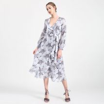 Wikkel bloemenprintjurk