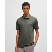 BOSS Orange Passenger Heren Stretch-Katoenen Slim-Fit Polo Shirt met Logo Patches