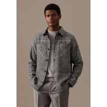 Autograph Heren Wollen Overhemd Zwart/Wit geruit