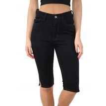 MYT Magic Shaping denim short met hoge taille voor dames, zwart