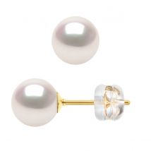 Akoya Parel Oorbellen Ronde 6-7mm 18K Yellow Gold