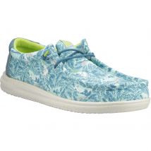 HEYDUDE Wally H2O Tropical Nylon Herenschoenen Blauw Tropisch