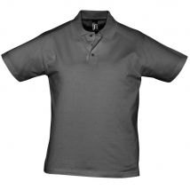 SOLS Heren Prescott Jersey Poloshirt met korte mouwen (Donkergrijs)
