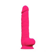 SilexD Gode Ventouse XXL avec testicules Silexd 38 cm ø7 Rose
