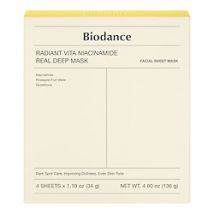 Biodance - Radiant Vita Niacinamide Real Deep Mask – Masque Illuminateur Et Unifiant - Soin Collagène - Soin Anti Tache