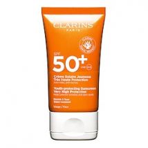 Clarins - Crème Solaire Jeunesse - Très Haute Protection Visage Spf 50+ - solaire Protection Cream Spf 50+ 50ml - Femme