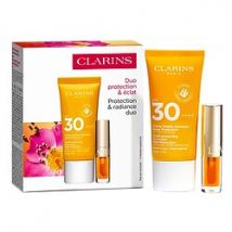 Clarins - Duo Protection Solaire Spf30 & Lip Comfort Oil - Solaire Visage & Huile À Lèvres - vp Recruitment Ypss & Make Up Set - Femme