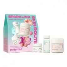 Innisfree - Set Routine Peau Étincelante - Coffret Hydratation, Éclat Et Soin Des Pores - set Routine Peau Étincelante - Idée Cadeau