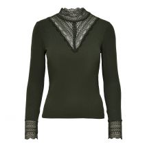 Haut femme Only Tilde manches longues col montant lace