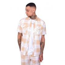 Chemise manches courtes à carreaux Project X Paris