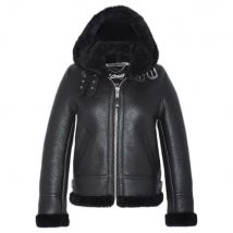 Blouson bombardier à capuche femme Schott