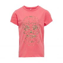 T-shirt fille Only kids Koglulu Red Skull