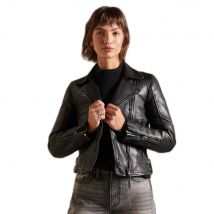 Blouson de motard en cuir classique femme Superdry