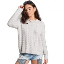 Pull en maille torsadée à épaules tombantes femme Superdry