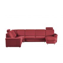 meinSofa Wohnlandschaft rot - Mikrofaser Rita