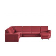 meinSofa Wohnlandschaft rot - Mikrofaser Rita