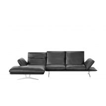 KOINOR Ecksofa schwarz - Leder Francis