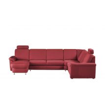 meinSofa Wohnlandschaft rot - Mikrofaser Rita