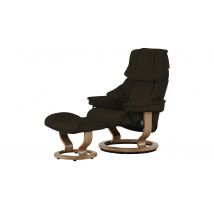 Stressless Relaxsessel mit Hocker braun - Leder Reno S