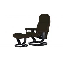 Stressless Relaxsessel mit Hocker braun - Leder Consul M