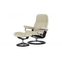 Stressless Relaxsessel mit Hocker creme - Leder Consul M