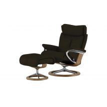 Stressless Relaxsessel mit Hocker braun - Leder Magic L