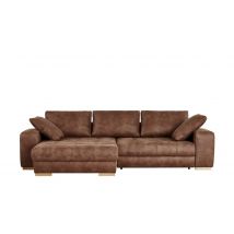 bobb Ecksofa cognac - Mikrofaser Caro