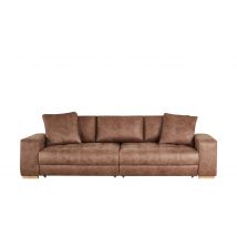 bobb Big Sofa cognac - Microfaser Caro