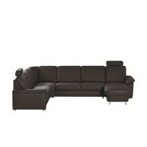 meinSofa Wohnlandschaft braun - Leder Carolin