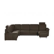 meinSofa Wohnlandschaft braun - Leder Carolin