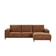 smart Ecksofa cognac - Mikrofaser Gabriela